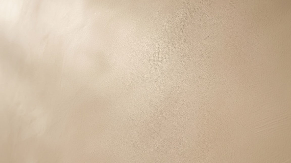 Close-up of the hand-troweled Color Skim finish
