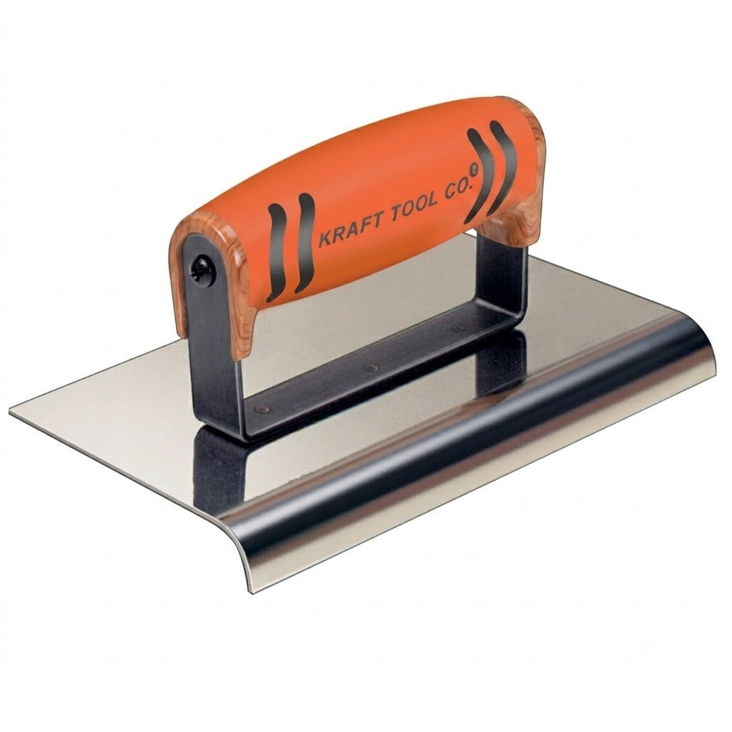 6" x 3-1/2" Stainless Steel Cement Edger with ProForm® Handle (3/8" Radius) - ProMason Supply