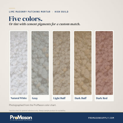 Lime Masonry Patching Mortar - High Build - ProMason Supply