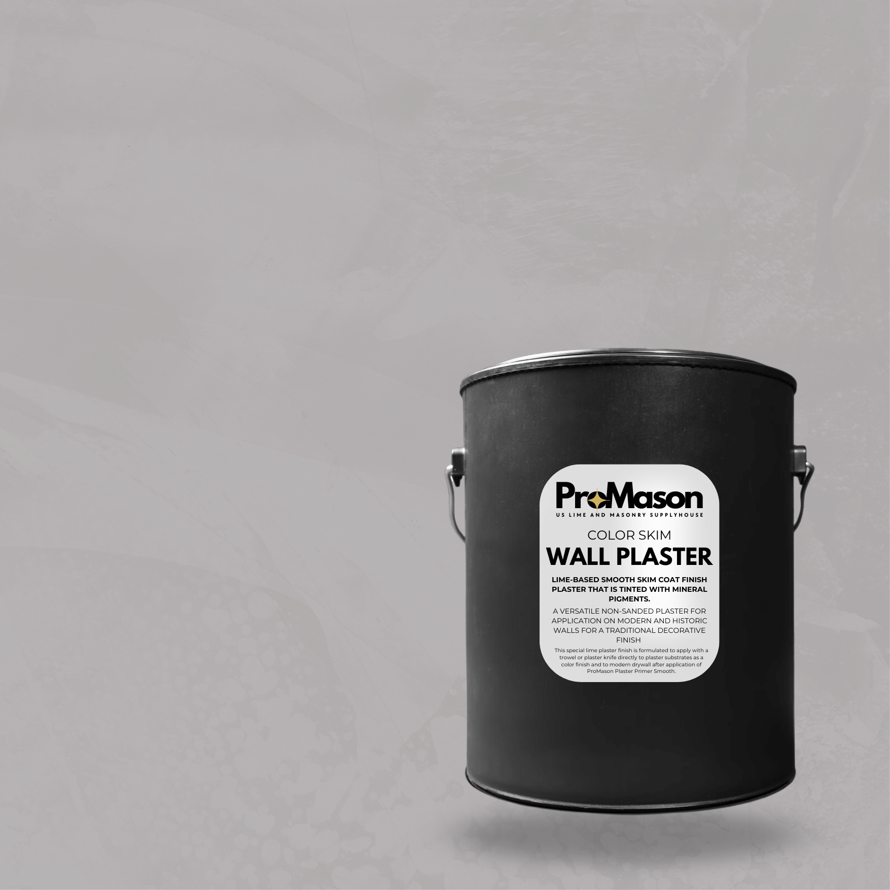 Lime Wall Plaster - Color Skim 102 - 3 Gray - ProMason Supply