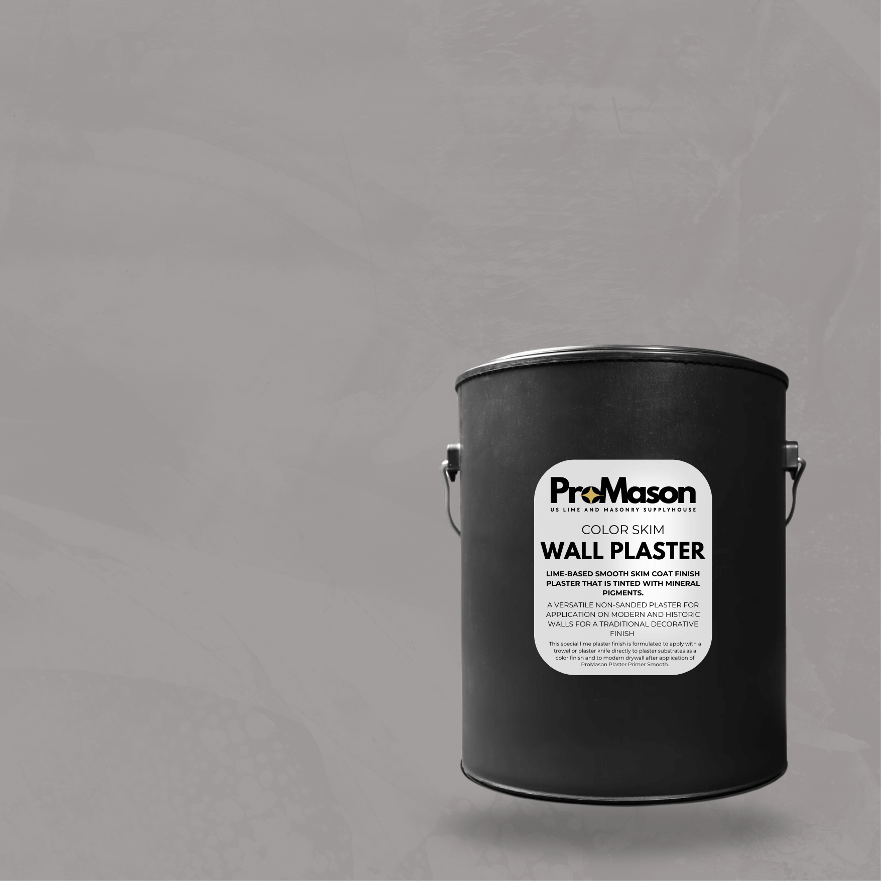 Lime Wall Plaster - Color Skim 102 - 4 Gray - ProMason Supply