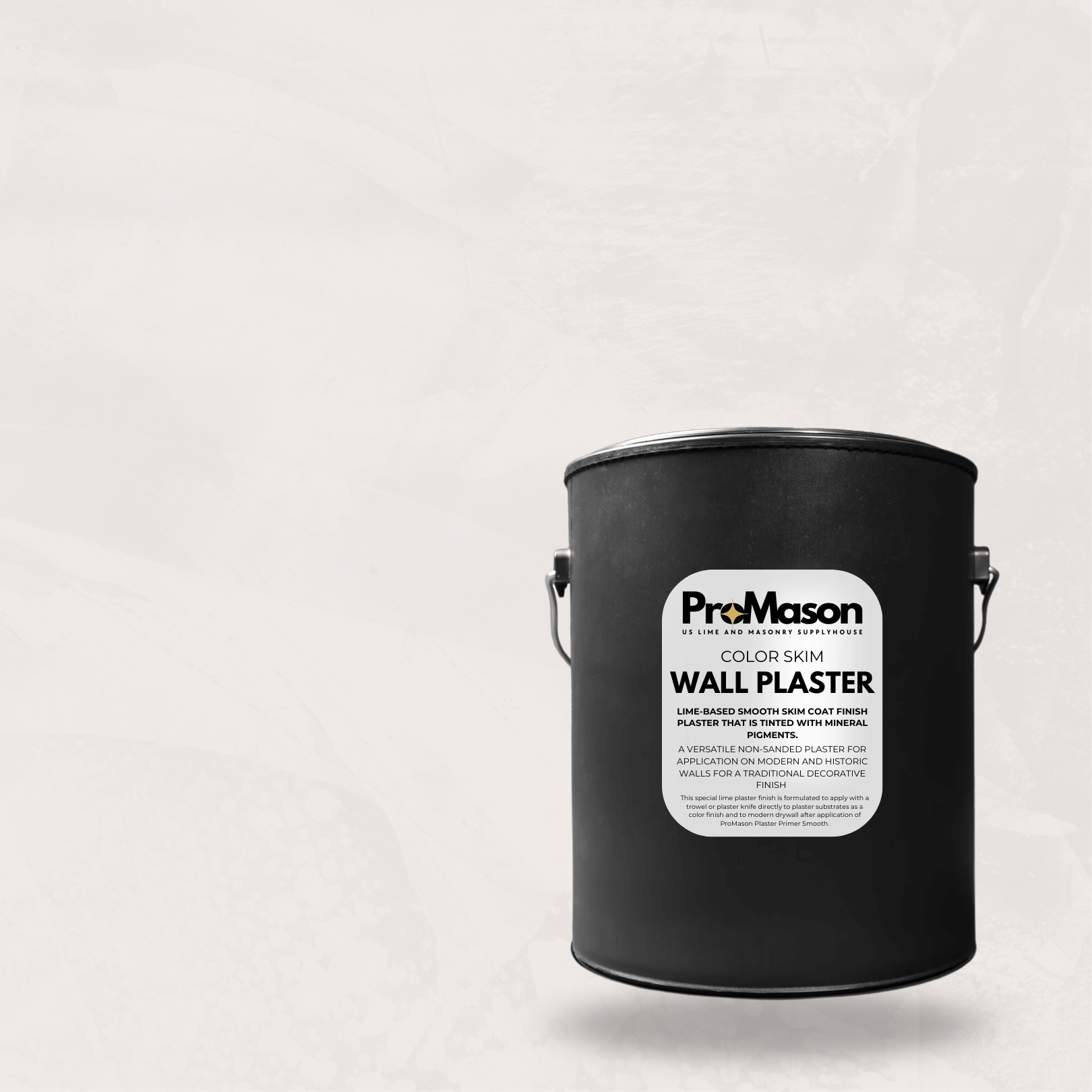 Lime Wall Plaster - Color Skim 107 - 2 Off - White - ProMason Supply