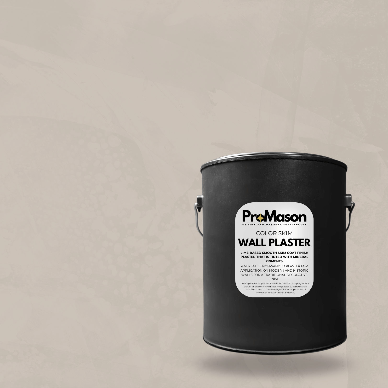 Lime Wall Plaster - Color Skim 107 - 5 Off - White - ProMason Supply