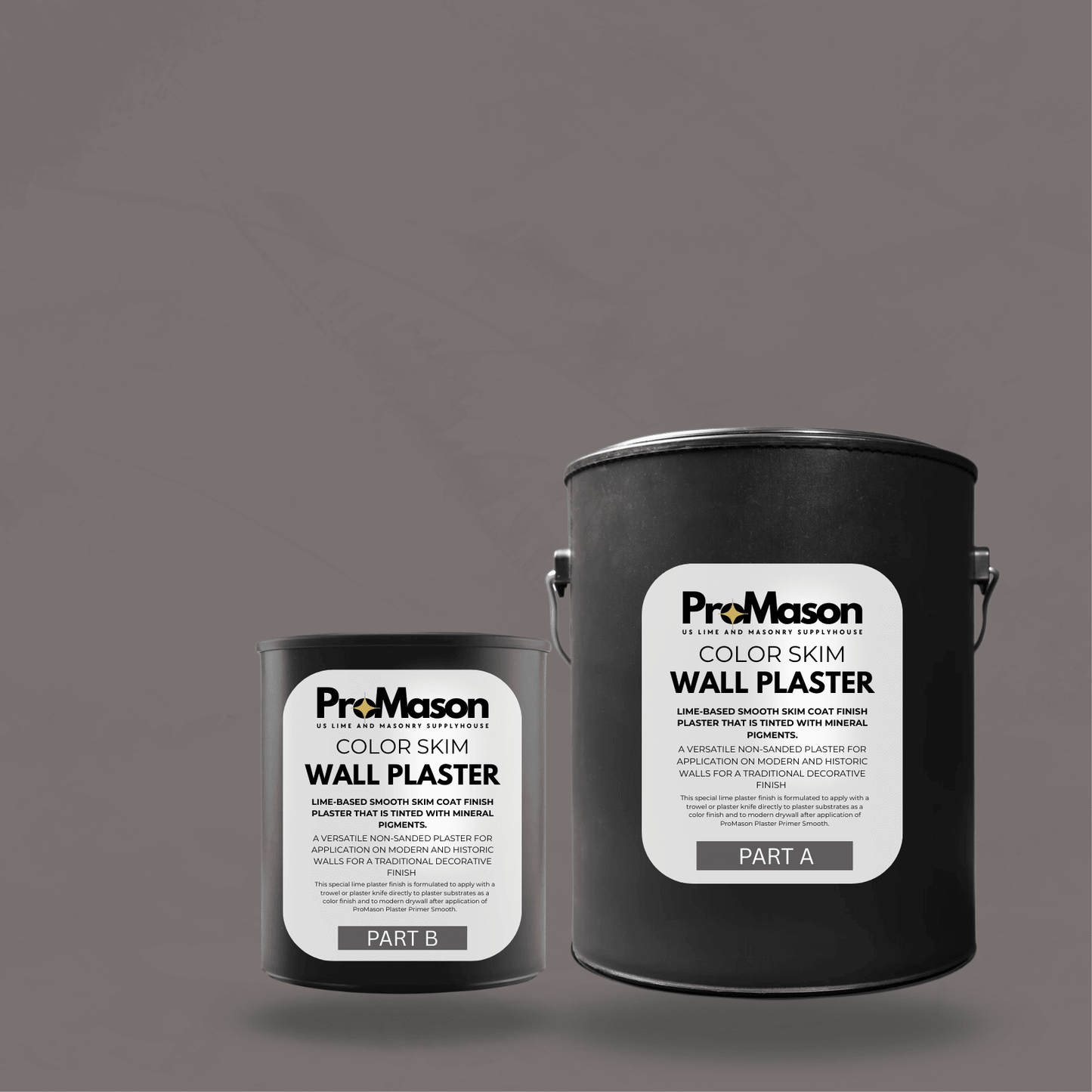 Lime Wall Plaster - Color Skim 135 Tephra - ProMason Supply