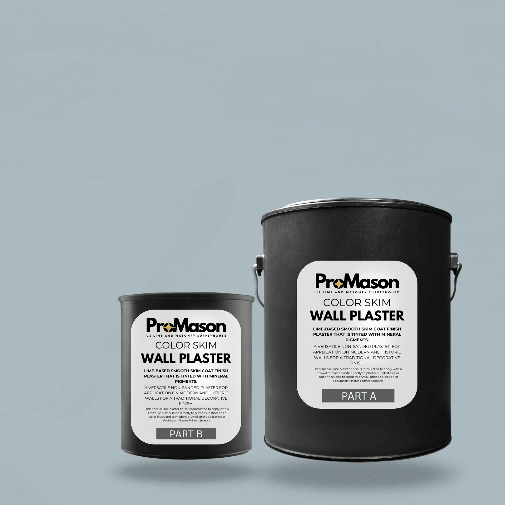 Lime Wall Plaster - Color Skim 152 Zinc - ProMason Supply