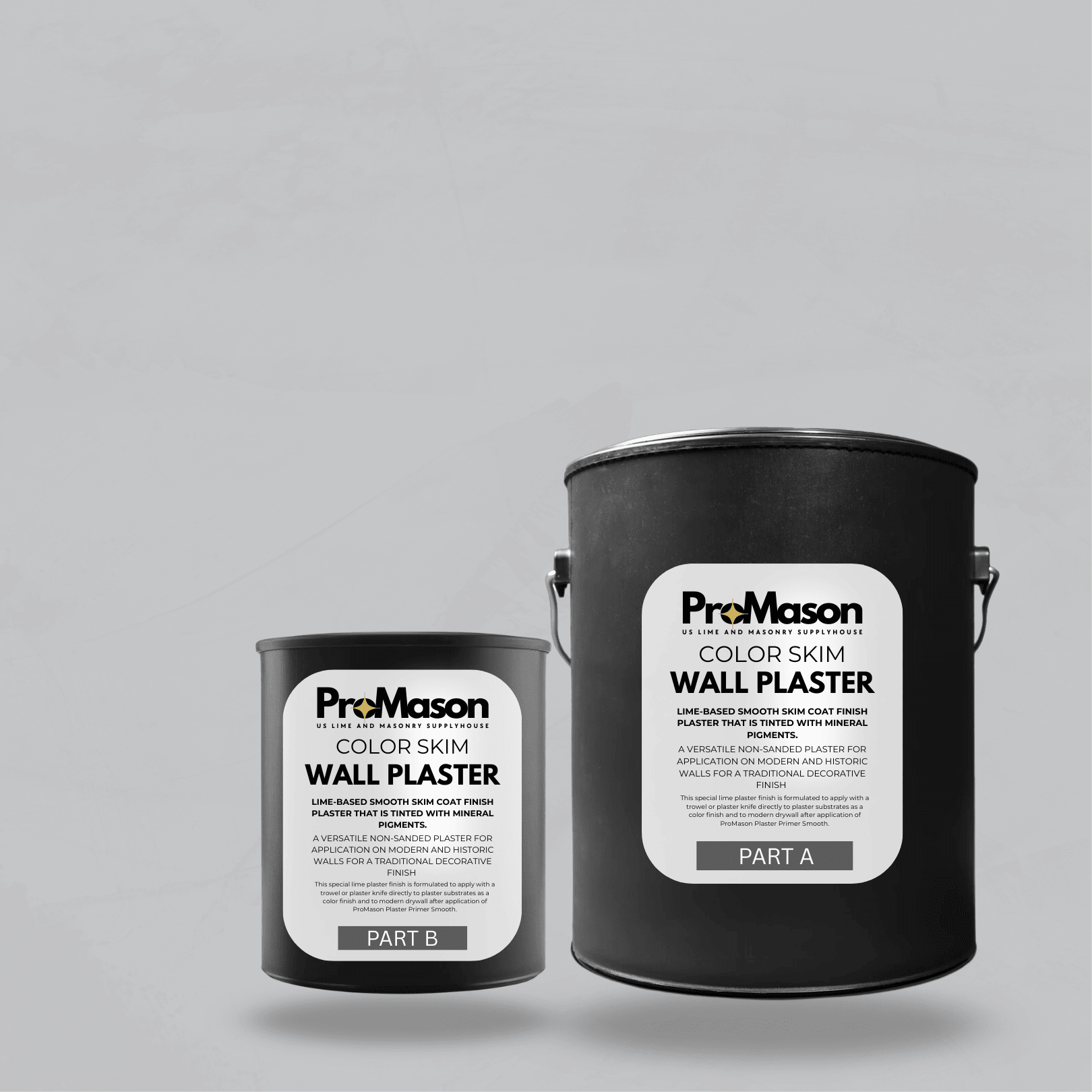 Lime Wall Plaster - Color Skim 153 Monolith - ProMason Supply