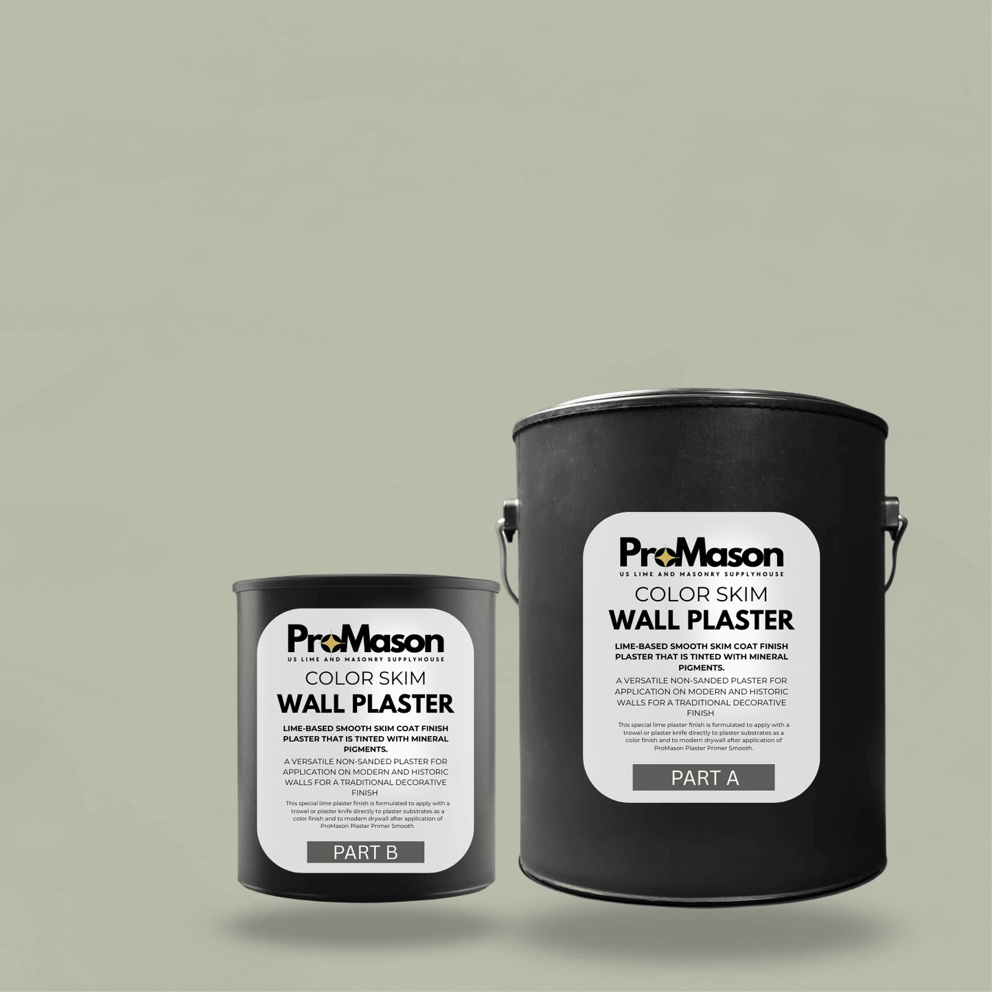 Lime Wall Plaster - Color Skim 154 Shale - ProMason Supply
