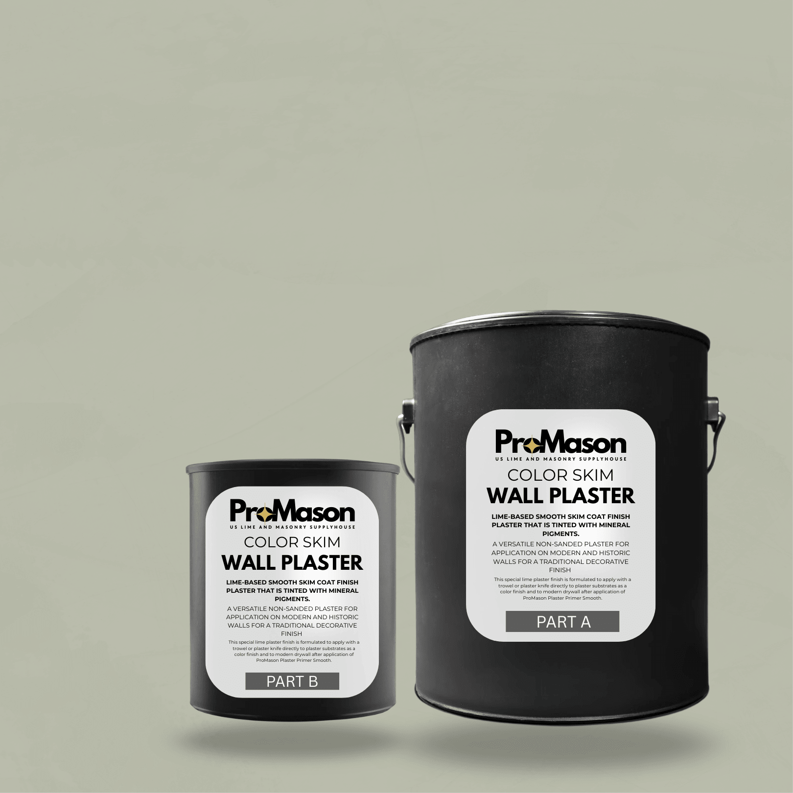 Lime Wall Plaster - Color Skim 154 Shale - ProMason Supply