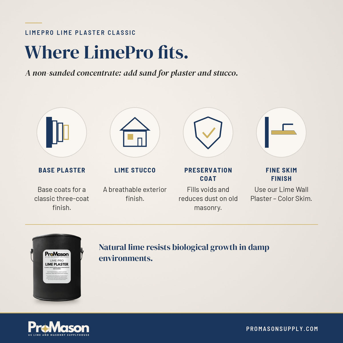 LimePro Lime Plaster Classic - ProMason Supply