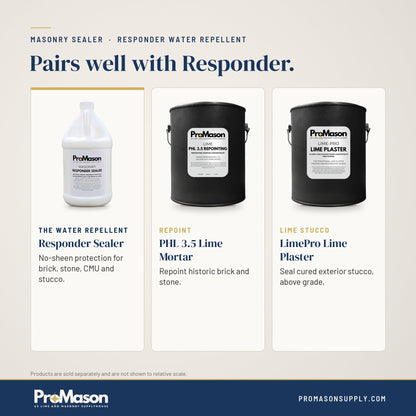 Masonry Sealer - Natural-Look Brick & Stone Silane Siloxane Water Repellent - ProMason Supply