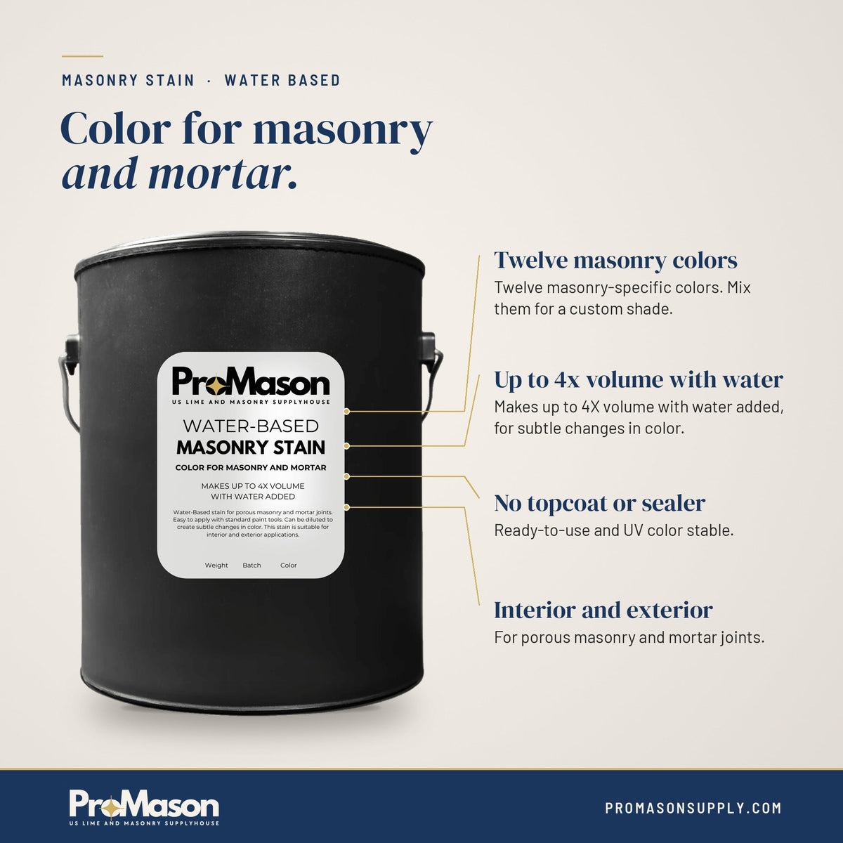 Masonry Stain - Water Based - ProMason Supply