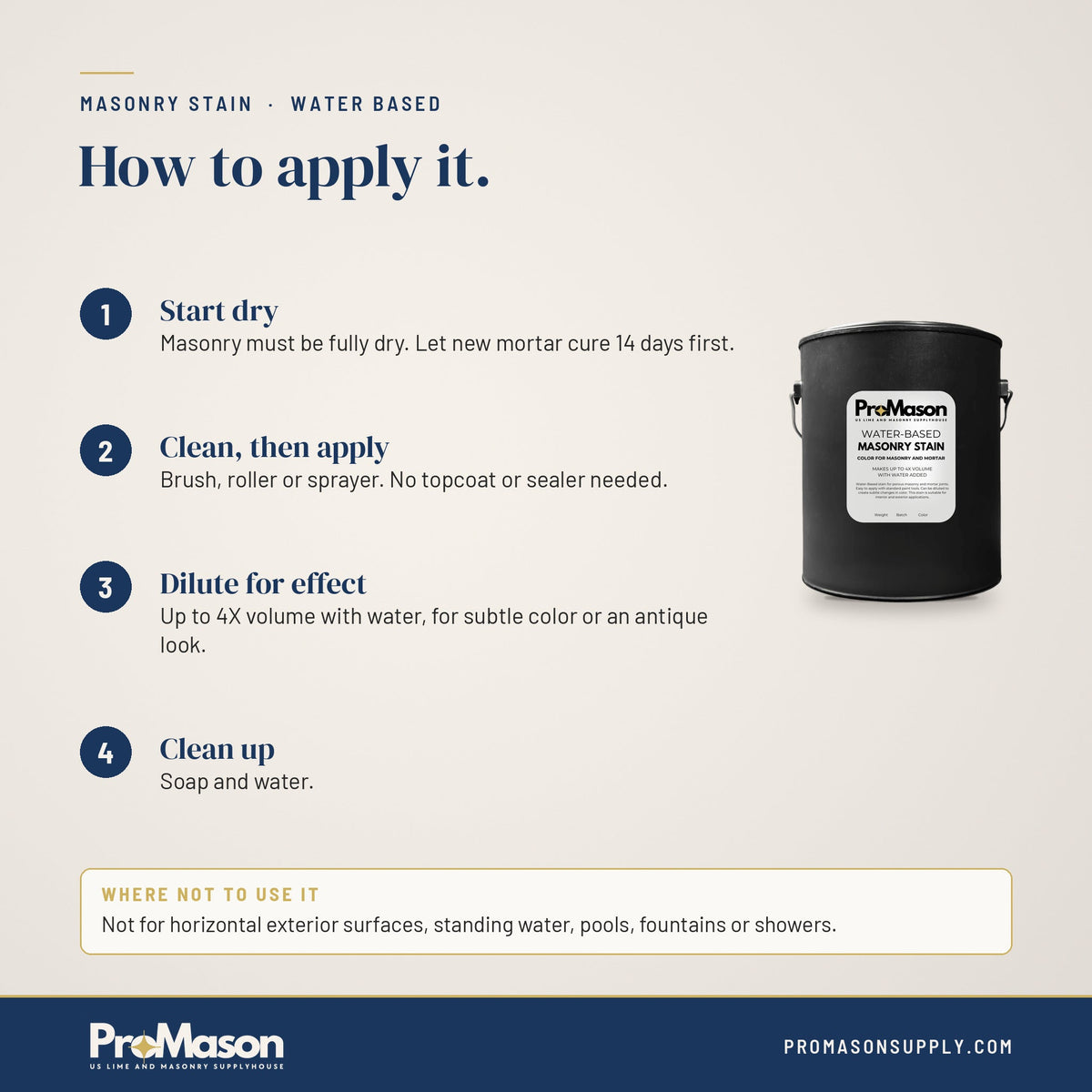 Masonry Stain - Water Based - ProMason Supply