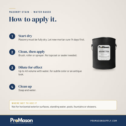 Masonry Stain - Water Based - ProMason Supply