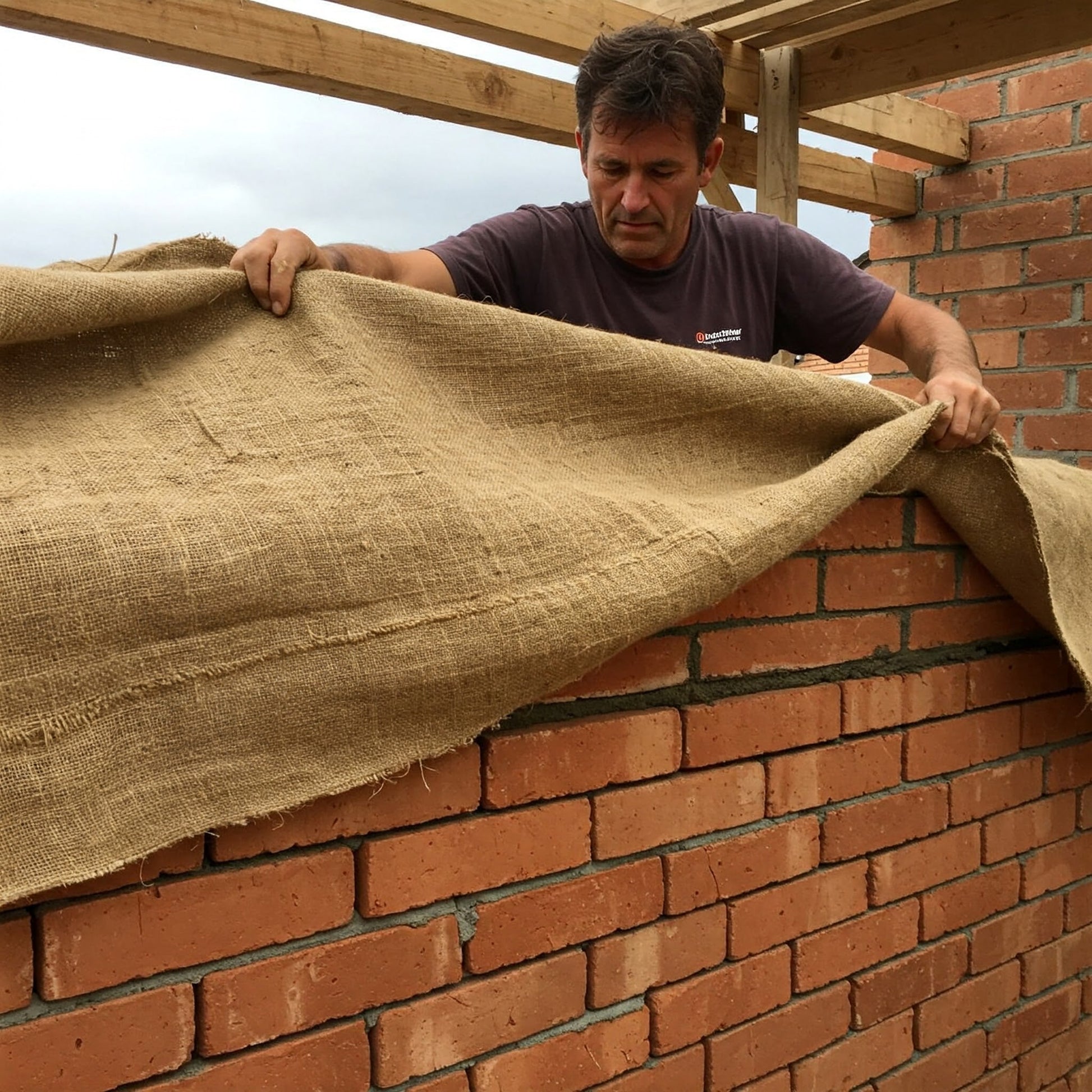 Mortar Curing Blanket - Natural Burlap - ProMason Supply