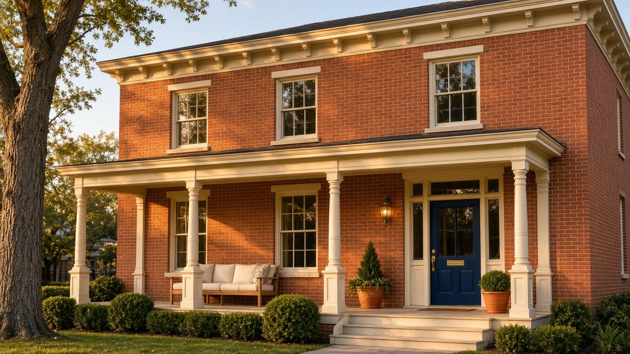 Brick home exterior