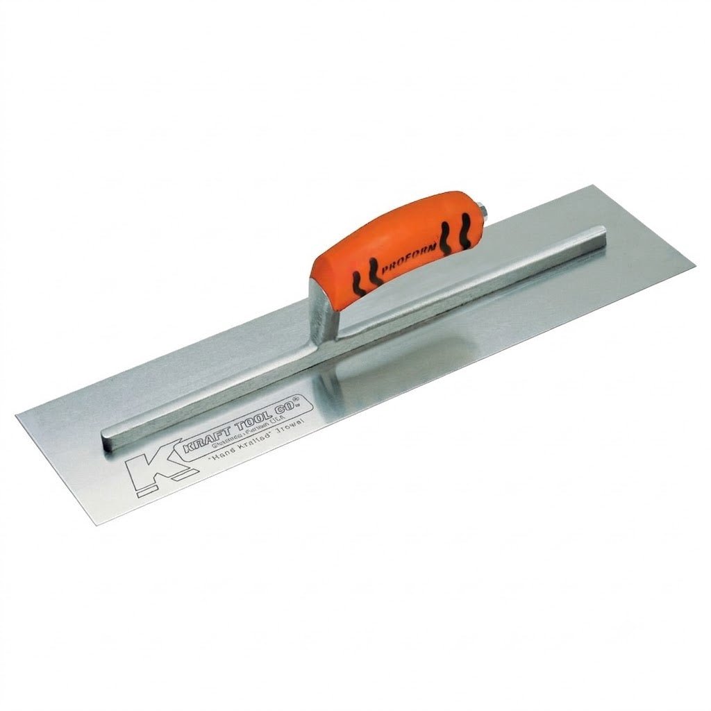 Professional 14" x 4" Carbon Steel Concrete Trowel with ProForm® Handle - ProMason Supply