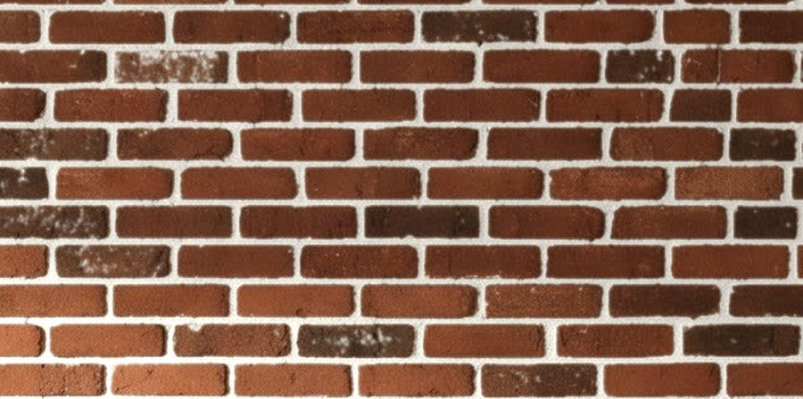 Close-up of brick with Natural White mortar joints